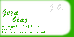 geza olaj business card